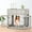 35.63"L x 26.57"W x 8.07"H, variant on Acekid Dog Crate Furniture with Cushion, Wooden Dog Crate Table, 2 Drawer, 3-Door Dog House for Indoor, End Table Dog Cage