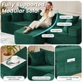 thumbnail image 4 of Vicluke 102" Cloud Couch Sectional, L Shaped Modern Sofa with Ottoman, Comfy Corduroy Fabric Modular Sectional Sofa in a Box, Boneless Couches for Living Room, No Assembly Required (Green), 4 of 8