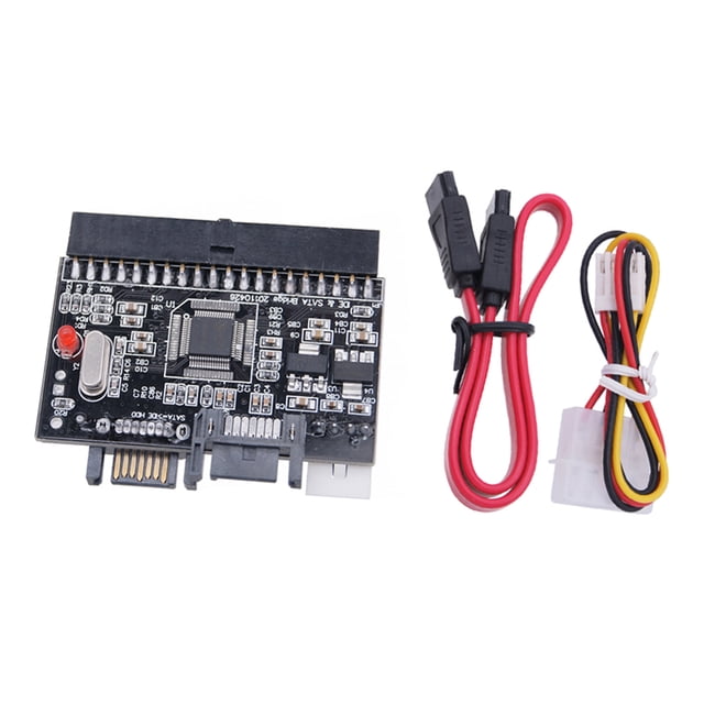 Tarjeta Adaptadora SATA A IDE HDD JM20330 Convertidor Disco Duro IDE A SATA (negro)