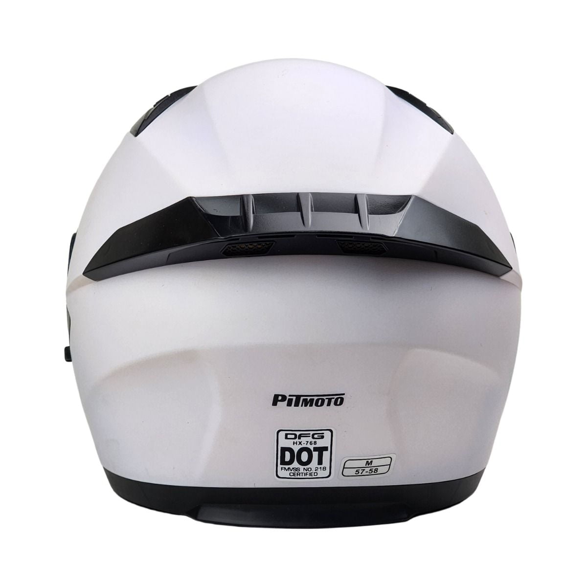 PITMOTO Open-Face Motorcycle Helmet. DOT, Model PM-768. -Matte White-Medium