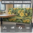 thumbnail image 4 of Garronmavis Tropical Yellow Flowers RV Dinette Cushion Covers RV Sofa Seat Slipcovers Replacement Washable Easy Fitted Backrest Cover & Bench Cover, 4 of 7