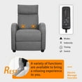 thumbnail image 5 of Vineego Fabric Single Massage Recliner Chair with Thick Seat Cushion and Backrest, Gray Fabric, Gray, 5 of 8