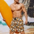 thumbnail image 3 of Garronmavis Flowers Couples Matching Swimsuits for Husband & Wife Men's Hawaiian Beach Trunks Quick-Dry Lightweight Board Short Swim Trunks, 3 of 7