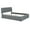 Gray, variant on Hassch Queen Size Teddy Fleece Upholstered Platform Bed with Trundle and Smarter LED Headboard for Bedroom,Apartment, Gray