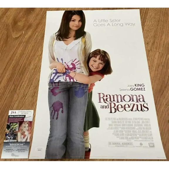 Selena Gomez autographed Ramona and Beezus mini 13x20 movie poster JSA