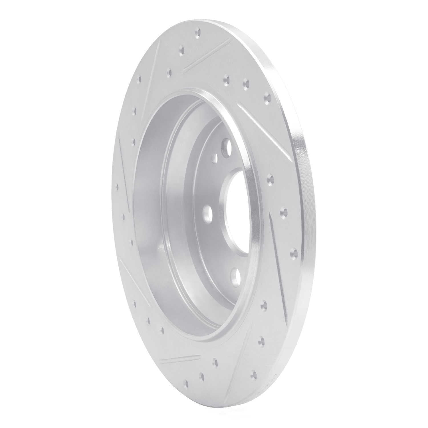 Dynamic Friction Company 631-63161R DFC Brake Rotor - Drilled And Slotted - Silver
