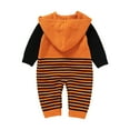 thumbnail image 4 of qiiinnHk Baby Boy Girl Halloween Outfits Pumpkin Embroidered Sweater Knit Bubble Romper Cute Baby Halloween Onesie Fall Winter Clothes 12-18 Months,Orange, 4 of 7