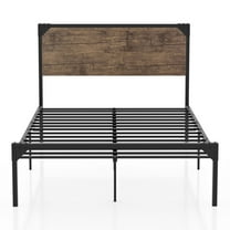 Furniture of America Fahr Industrial Steel Platform Bed, Full, Dark Brown