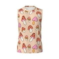 thumbnail image 6 of Lsque 70s Mushroom Print Men's Cotton Blend Sleeveless Muscle Shirts (S-3XL)- Moisture Wicking, Odor Protection, UPF 30+,X-Large, 6 of 8