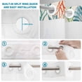 thumbnail image 4 of No Hook Shower Curtain, Coastal Beach Shower Curtains for Bathroom with See Through Top Window, Nautical Summer Coral Starfish Shell Waterproof & Washable Bath Curtain Standard 72"x72", 4 of 9