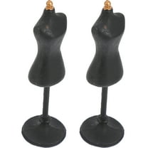 ROSENICE Mini Dollhouse Accessory Mini Mannequin Doll Dress Mannequin Black 2Pcs