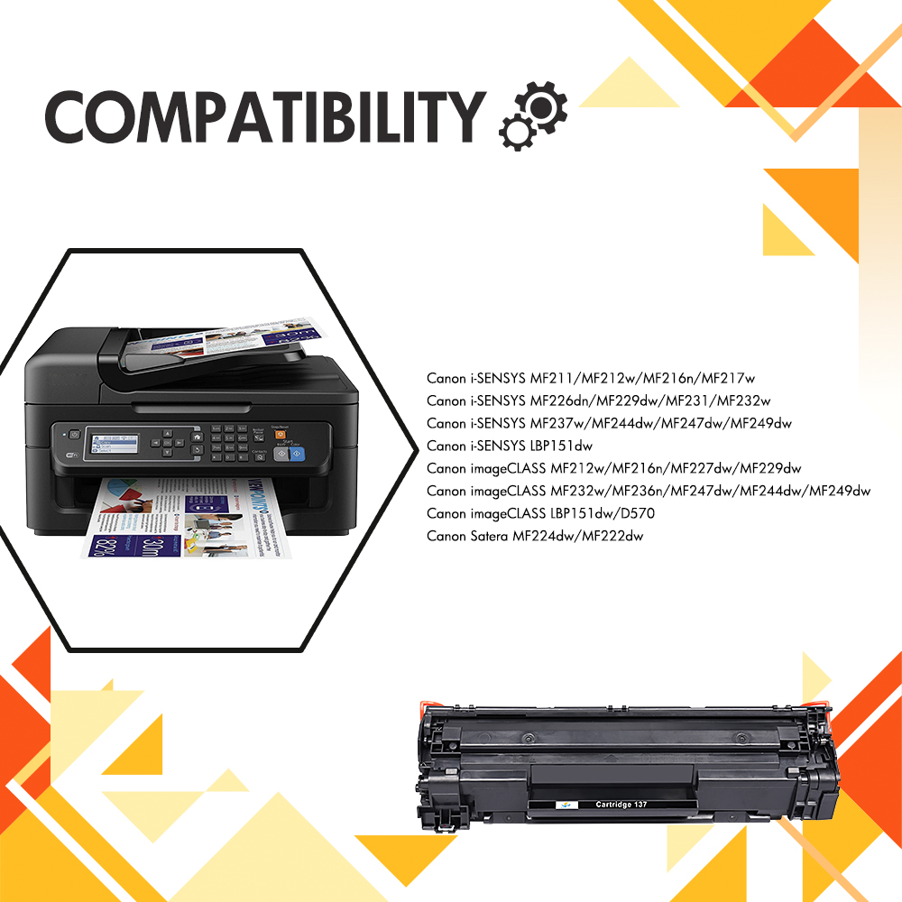 Catch Supplies 3-Pack Compatible Toner for Canon 137 CRG137 Imageclass  mf232w mf236nMF227dw MF229dw LBP151dw Printer (Black)