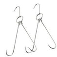 thumbnail image 1 of OULII 2Pcs Stainless Steel Meat Hanging Hooks S Shaped Double Hook Rust Proof Plated Silver, 1 of 4