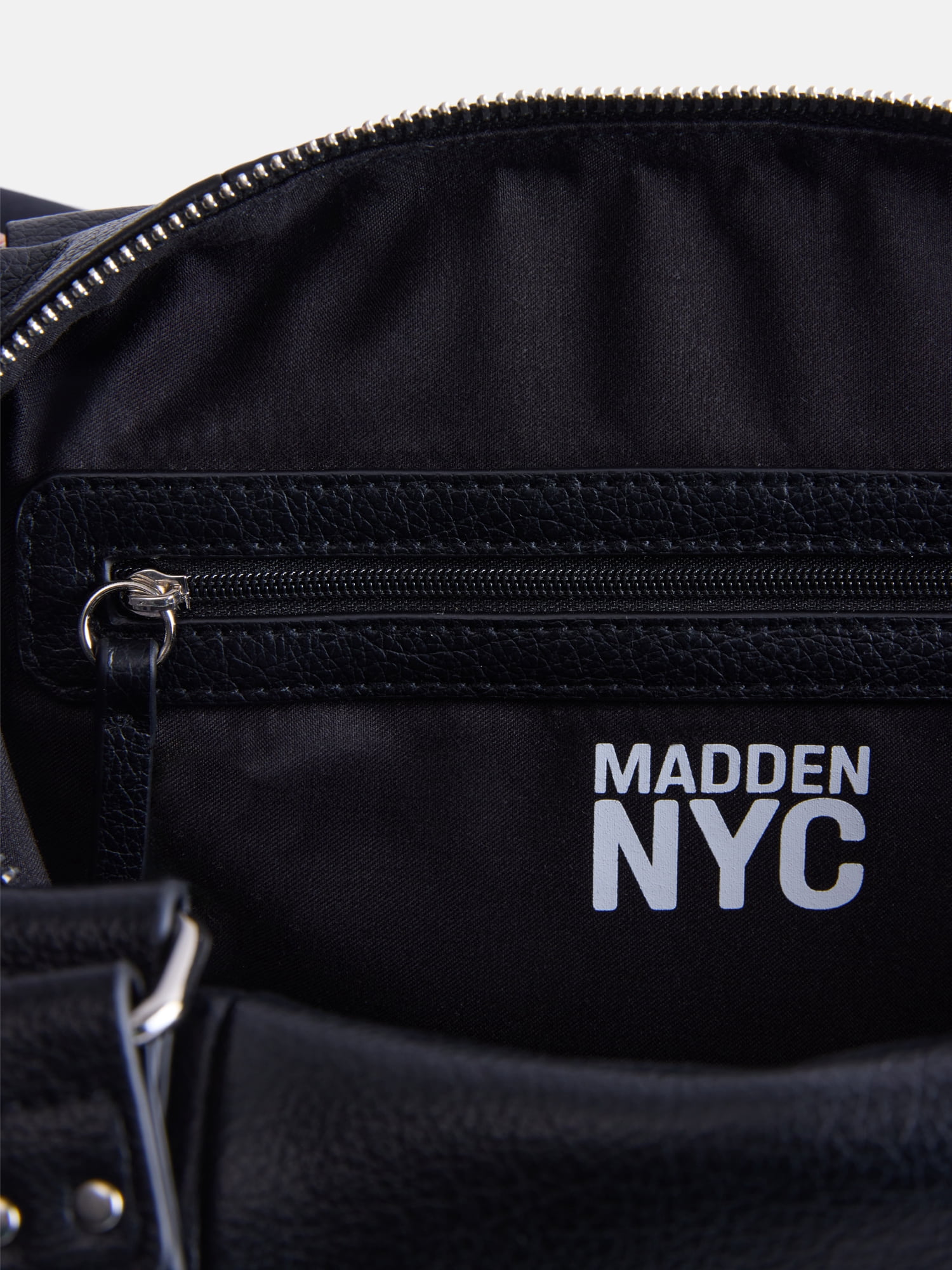 Madden NYC Women's Medium Satchel Handbag, Black