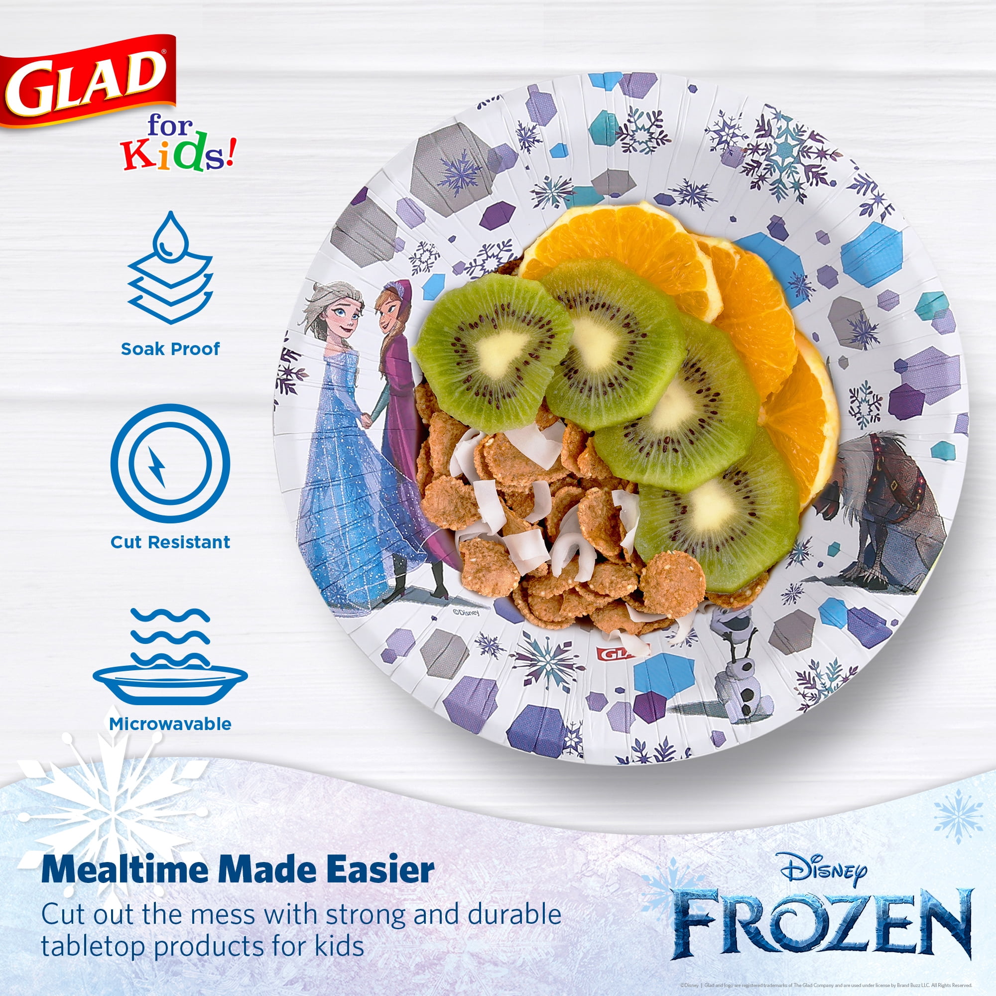 Glad Kids - 12oz Paper Bowls 40ct - Frozen - MIXED PACK
