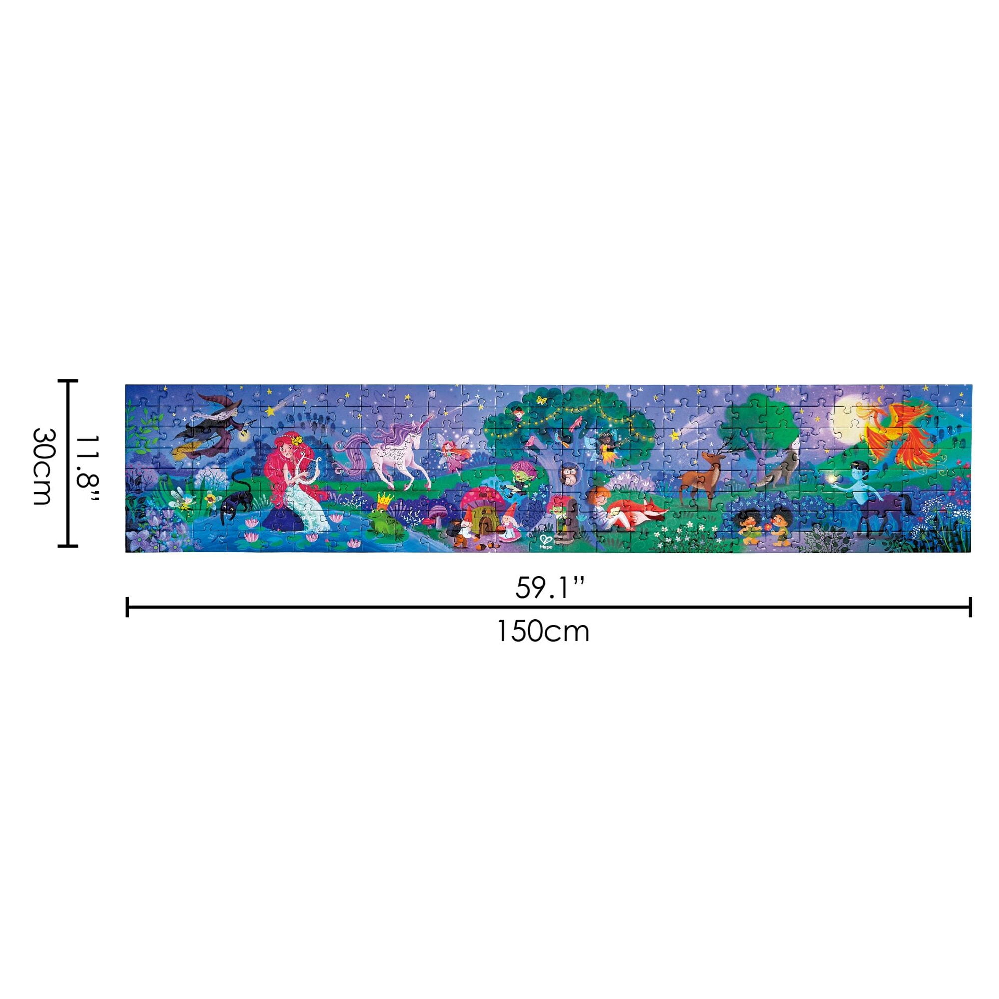 Hape Giant Glow-In-The-Dark Magic Forest Jigsaw Puzzle, 200 Pieces