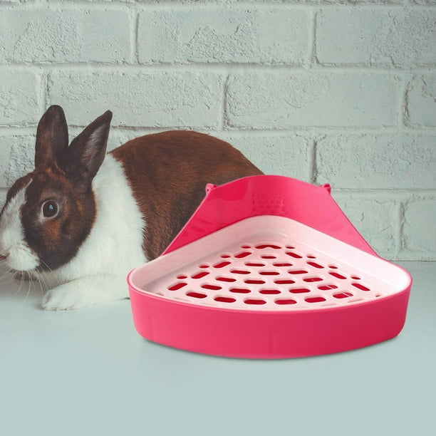 Orinal Bandeja Sanitaria Para Conejos Entrenador Triangular Para