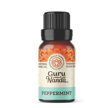 Guru Nanda Peppermint Essential Oil, 100% Pure and Natural, 15 (Best Essential Oils For Natural Hair)