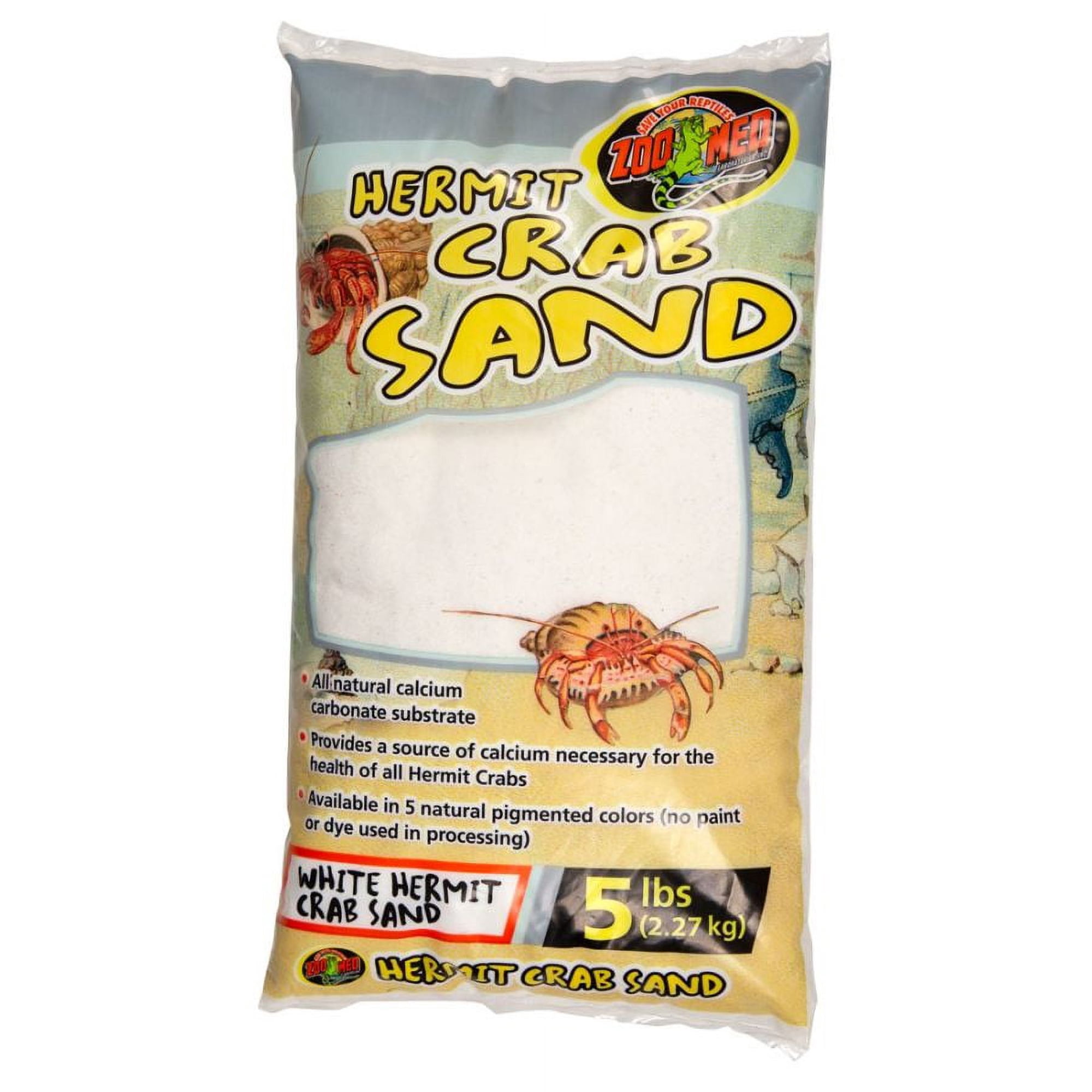Zoo Med White Hermit Crab Sand [Reptile, Sand & Gravel] 5 lbs