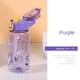 thumbnail image 1 of Botella de agua a prueba de derrames para niños, vaso con forma de dibujos animados, de gran capacidad, con pajitas y tapas, 600Ml, 1 of 5