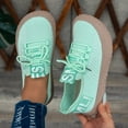 thumbnail image 6 of YLYL Womens Stripe Knit Sneakers Lace up Breathable Mesh Thick Sole Walking Shoes for Casual Wear, 6 of 9