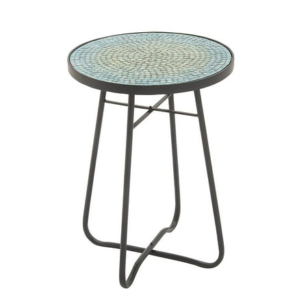 Uma Enterprises Metal Gl Rd Turquoise Accent Table 16 Inch Width Uma Enterprises Metal Gl Rd Turquoise Accent Table 16 Inch Width 23 Height