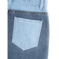 thumbnail image 3 of Kmbangi Jeans Droits Taille Haute à Imprimé Teinture sur Nœuds et Patchwork pour Femmes, 3 of 10