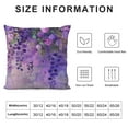 thumbnail image 5 of Creowell Flowers Purple Vase Pillow Covers Square Design Printed on Both Sides - Indoor Outdoor Pillow Case for Car Couch Bedroom - 1PC 22x22in, 5 of 5