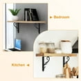 thumbnail image 5 of 2-Pack Shelf Brackets, 5 Inch Long Iron Wall Mount Shelf Support Bracket for Home/Kitchen/DIY Decorative [Black], 5 of 7