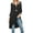 Black, variant on Weardear Women's Tunic Tops Flowy High Low Blouse 3/4 Sleeve Button V Neck Long Shirt Dress Loose Tee