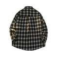 thumbnail image 3 of Aloohaidyvio George Mens Button Down Shirts Regular Fit Long Sleeve Casual Plaid Flannel Shirt, 3 of 3