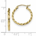 thumbnail image 2 of 10K Yellow Gold Twist Polished Hoop Earring, 2 of 2