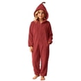 thumbnail image 2 of BRGZLK Halloween Pumpkin Onesie for Boys Girls 2026 Trendy Cute Long Sleeve Flannel Soft Cozy Plush Hooded Jumpsuit Winter Warm Fuzzy One Piece Jumpsuits Wine 8-9 Years, 2 of 7
