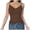 Brown, variant on MIASHUI Slim Fit Ribbed V Neck Lace Trim Crop Camisole Sleeveless Tank Top For Women Green,XL