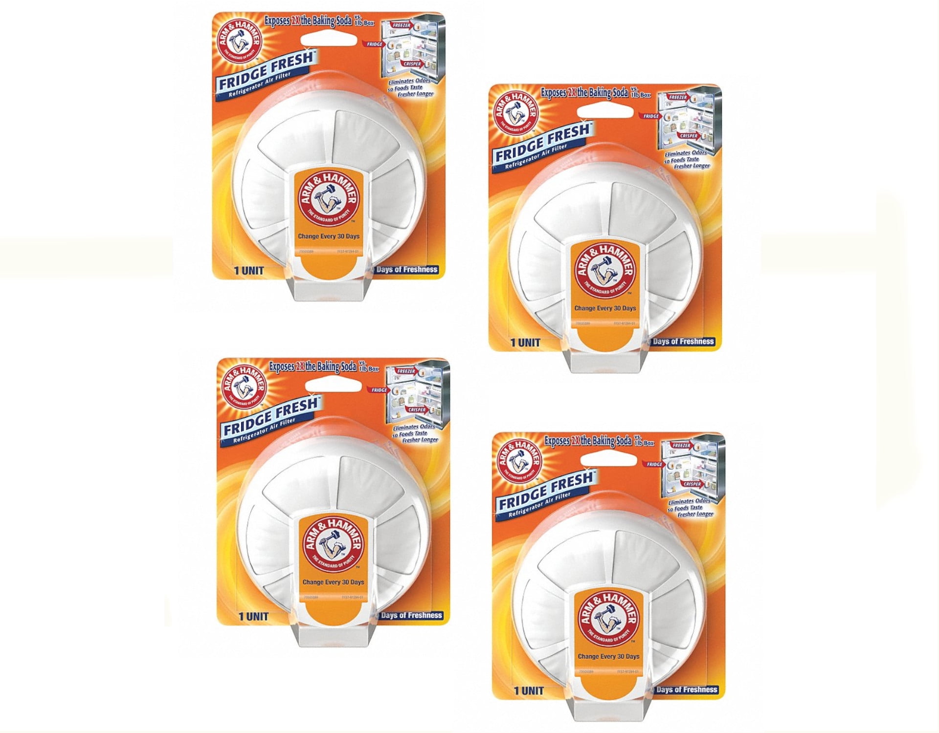 Arm and Hammer Fridge Fresh Baking Soda Disc - Pack of 4
