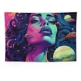 thumbnail image 5 of COMIO &nbsp;Hippie Tapestry,outer space planet psychedelic aesthetics Pink cool girl Tapestries, Dorm Decor, Psychedelic Tapestry Wall Hanging&nbsp;Decorative Poster, 5 of 7