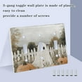 thumbnail image 3 of Yayeee Toggle Light Switch Wall Plate 3-Gang 6.37"x4.48" Decorative Outlet Cover, Halloween Pumpkin Field, 3 of 7