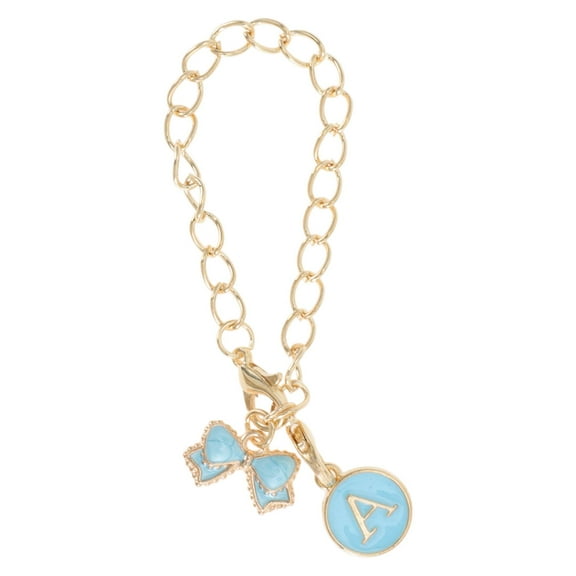 Unique Bargains 1 Pc Chain Bow Letter A Water Cup Pendant for Travelling Blue Alloy