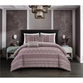 thumbnail image 1 of Chic Home BCS25814-BIB-US 9 Piece Larson Comforter Set, Plum - Queen Size, 1 of 1