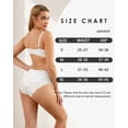 thumbnail image 7 of Aijolen Women's Cotton Underwear Sexy Lace Cheeky Bikini Panties Stretch 6 Pack S-XL, 7 of 7