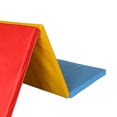 thumbnail image 5 of Three Fold Folding Exercise Mat with Carrying Handles for Gymnastics and Gym, Apartment, Home, Indoor, Dorm, 1.5-Inch Thick, Multicolor, 5 of 5