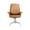 Acorn Brown, variant on LeisureMod Summit Mid-Century Modern Office Chair in Faux Leather and Aluminum Frame with Adjustable Height and Swivel (White)