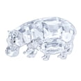 thumbnail image 1 of Swarovski Clear Crystal Set of 2 Figurines HIPPO MOTHER WITH BABY - 5135920, 1 of 2