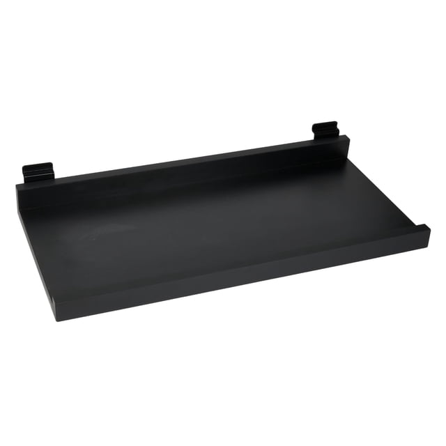 SSWBasics Wall Shelf - Black Wire Display Shelf, 11½”D X 24”L, 10” Display Area, Some Assembly Required