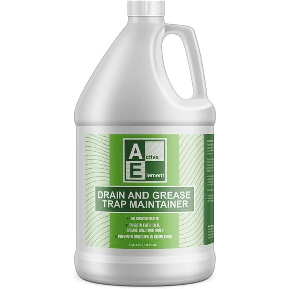 Drain and Grease Trap Maintainer- 1 Gallon (128 Treatments) - Biological Formula - Breaks Down Fats Oils and Grease - Grease Traps, Drain Deodorizer, Septic, Sewers
