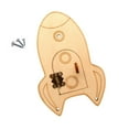 thumbnail image 3 of TISHITA Busy Board DIY Material Learning Skill Toy Basic Skill Wooden Sensory Toys Early Rocket, 3 of 8