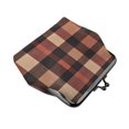 thumbnail image 4 of Lady Leather Wallet Zero 4.13 X 4.52 In Three-Dimensional Buckle Design Small Portable Easy Opening And Closing Rosybrown Buffalo Plaid Check Tartan Scotland_2, 4 of 5