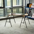 thumbnail image 2 of HOMCOM 2PCS Saw Horse Twin Pack Folding Workbench Metal Trestle Stands Oran, 2 of 10