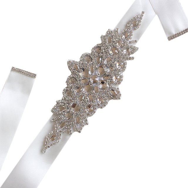 Rubans de Mariage Ceinture de Mariée Robe de Bal Ceintures en Cristal Soirée Fait Main avec Strass