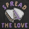 thumbnail image 2 of Mens Spread The Love T Shirt Funny Peanut Butter Jelly Sandwich Graphic Tee for Guys Graphic Tees, 2 of 9